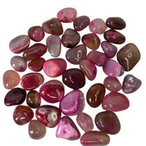 Pedra Ágata Rosa 1 a 3 cm Rolada 500 gramas Natural