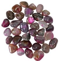 Pedra Ágata Rosa 2 a 4 cm Rolada 1 Kg Natural