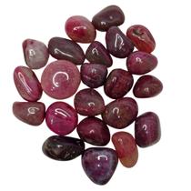 Pedra Ágata Rosa 4 a 6 cm Rolada 1 KG Natural