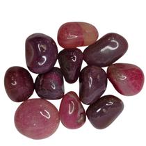 Pedra Ágata Rosa 4 a 6 cm Rolada 500 gramas Natural