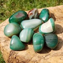 Pedra Ágata Verde Rolada 1cm a 3cm - Saúde e Curas - Cristal Natural Pedra Ágata Verde Rolada 1cm a 3cm - Saúde e Curas - Cristal Natural