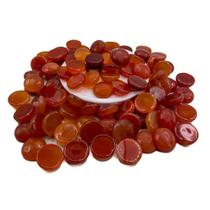 Pedra Ágata Vermelha Cabochão (14mm / 10 peças) pedras naturais Pedra Ágata Vermelha Cabochão (14mm / 10 peças) pedras naturais