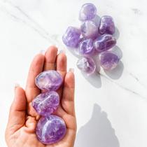 Pedra Ametista Rolada 3 a 4cm Cristal natural
