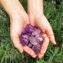 Pedra Ametista Rolada - Proteção Espiritualidade Stress Ansiedade - Cristal Natural
