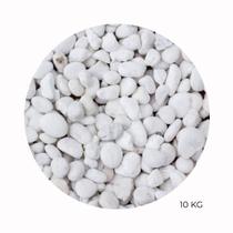 Pedra Branca Dolomita 10Kg seixo Para Decoração de Vaso Jardim Ornamentais