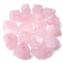Pedra bruta bruta natural de quartzo rosa Crystal DUQGUHO