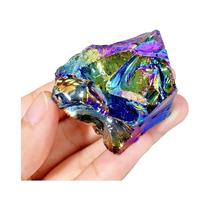 Pedra Bruta de Obsidiana Aura de Alta Qualidade - Cristal Natural para Cura e Presente