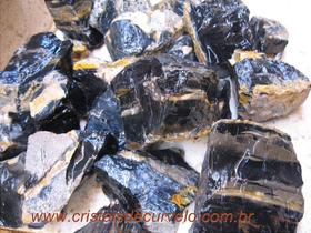 Pedra Bruta de Ônix Preto para Lapidação - Pacote Atacado de 20 kg
