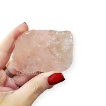 Pedra Bruta Unitária de Quartzo Rosa Cristal Natural PP