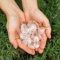 Pedra Cristal Quartzo Transparente Rolado 1cm a 5cm - Proteção Cura Abre Caminhos - Cristal Natural