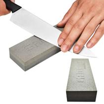 Pedra De Amolar Afiar Facas Facões Canivete Dupla Face 15cm