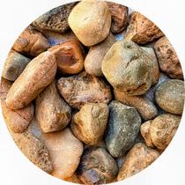 Pedra de Seixo de rio Marrom nº 02 7 Litros Natural, Decorativa e Versátil