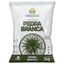 Pedra Decorativa Brita Branca Média (3kg) VITAPLAN Pedra Decorativa Brita Branca Média (3kg) VITAPLAN