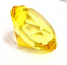 Pedra do poder diamante peso de papel vidro jóia - amarela