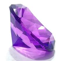 Pedra do poder diamante peso de papel vidro jóia - lilás - Atabaska Mix