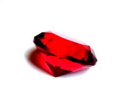 Pedra do poder diamante peso de papel vidro jóia - vermelha