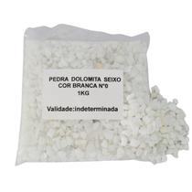 Pedra Dolomita Seixo Branca Nº0 1KG