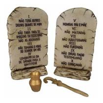 Pedra Dos 10 Mandamentos Tábuas Da Lei Decorativa Resina Pedra Dos 10 Mandamentos Tábuas Da Lei Decorativa Resina