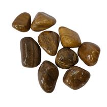 Pedra Jaspe Amarelo 4 a 6 cm Rolada 250g Natural