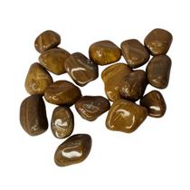 Pedra Jaspe Amarelo 4 a 6 cm Rolada 500g Natural