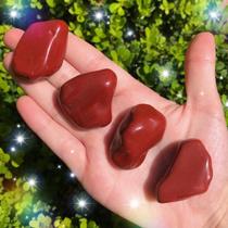 Pedra Jaspe Vermelha Rolada 3cm a 5cm EXTRA - Proteção - Cristal Natural - CASA FÉ
