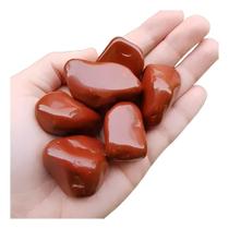 Pedra Jaspe Vermelho Rolada 500g Natural Vitalidade Coragem Chakra Terra