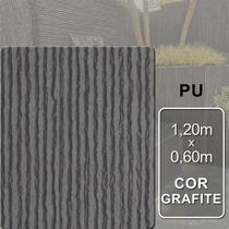 Pedra Leve Riscada Decorativa Grafite 1,20m x 0,60m 2cm Espessura