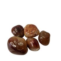 Pedra Natural Ágata Caramelo 4 a 6 cm Rolada 500 gramas