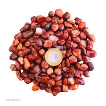 Pedra Natural Ágata Cornalina Rolada Polida 0,5-1cm - 250g