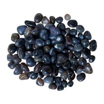 Pedra Natural Ágata Preta Rolada Polida 1-2cms - 500g Pedra Natural Ágata Preta Rolada Polida 1-2cms - 500g