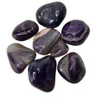 Pedra Natural Ametista Chevron 3 a 6 cm Rolada 500 gramas