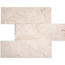 Pedra Natural Crema Extra Rockface 10x30x1,5cm Bege Glass Mosaic Bege
