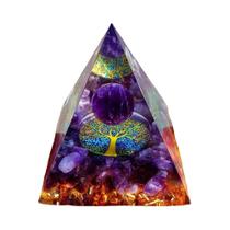 Pedra Natural Cristal Orgonite Pirâmide Reiki Chakra Cura Torre Meditação Proteção Escritório