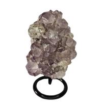 Pedra Natural Drusa De Ametista In Natura Com Base 300G