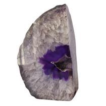 Pedra Natural Geodo Ágata Roxa 800 A 900 Gramas Decoração