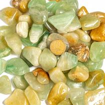 Pedra Natural Ônix Verde Rolado 1kg - 20 a 35mm Tipo B