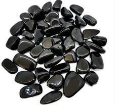 Pedra Obsidiana Rolada Até 2cm Cristal Natural da Verdade e Proteção - Hadu Esotéricos e Religiosos