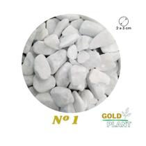 Pedra Ornamental decoração vasos jardins dolomita seixo Branca 15 kilos N 1 - Gold Plant - MOGIFERTIL