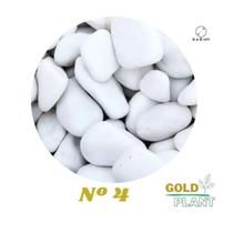 Pedra Ornamental decoração vasos jardins dolomita seixo Branca 15 kilos N 4 - Gold Plant