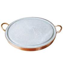 Pedra para Carnes Pedra Sabão com Alça de Cobre 29Cm