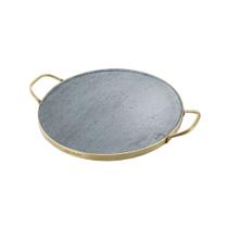 Pedra para Pizza Electrolux de Pedra Sabão com Alças de Cobre Pedra para Pizza Electrolux de Pedra Sabão com Alças de Cobre