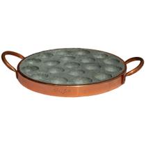 Pedra para Queijo Provolera Pedra Sabão Alça de Cobre 23 Cm