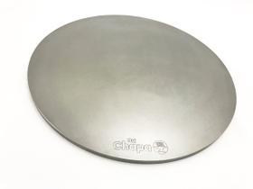 Pedra pizza refratária de aço para forno residencial - 35,5cm (9mm) Chapa Redonda