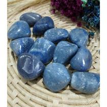Pedra Quartzo Azul Rolado 1cm a 4cm - Cura e Meditação - Cristal Natural - CASA FÉ