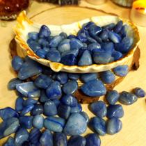 Pedra Quartzo Azul Rolado - Cura e Meditação - Cristal Natural
