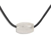 Pedra Quartzo Leitoso Barril Furado Longitudinal 25mm Tipo B Pedra Quartzo Leitoso Barril Furado Longitudinal 25mm Tipo B