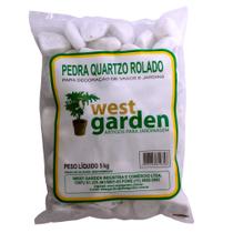PEDRA QUARTZO ROLADO 5kg WEST GARDEN