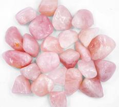 Pedra Quartzo Rosa Rolada Até 2cm Cristal Natural do Amor, Autoestima e Cura Emocional - Hadu Esotéricos e Religiosos