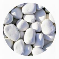 Pedra Seixo Dolomita Branca nº 02 7 Litros Ideal para Paisagismo, Decoração e Drenagem