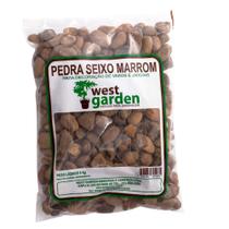 PEDRA SEIXO MARROM 05 kg WEST GARDEN